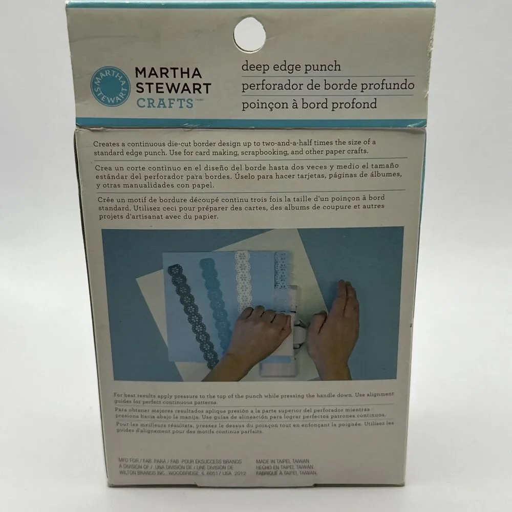 Martha Stewart Crafts - Trellis Loop Trim Double Edge Punch NEW Deep Trim
